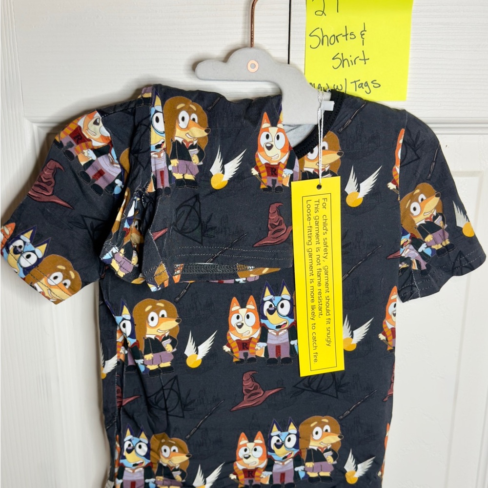 Kids Cartoon Character Shirt - Black
